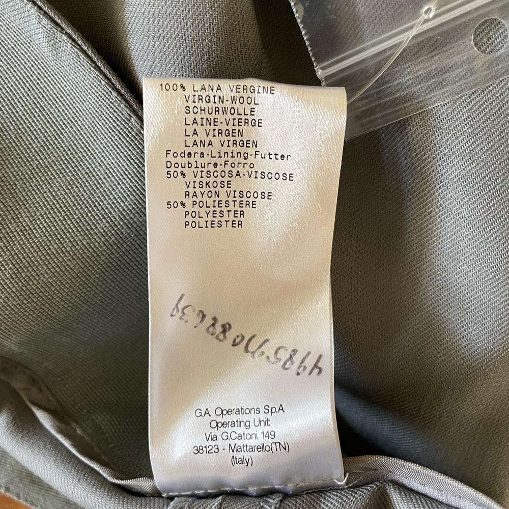 Giorgio Armani Trousers Dress Pants Gray Size 46 Career Business Designer EUC - Picture 7 of 14